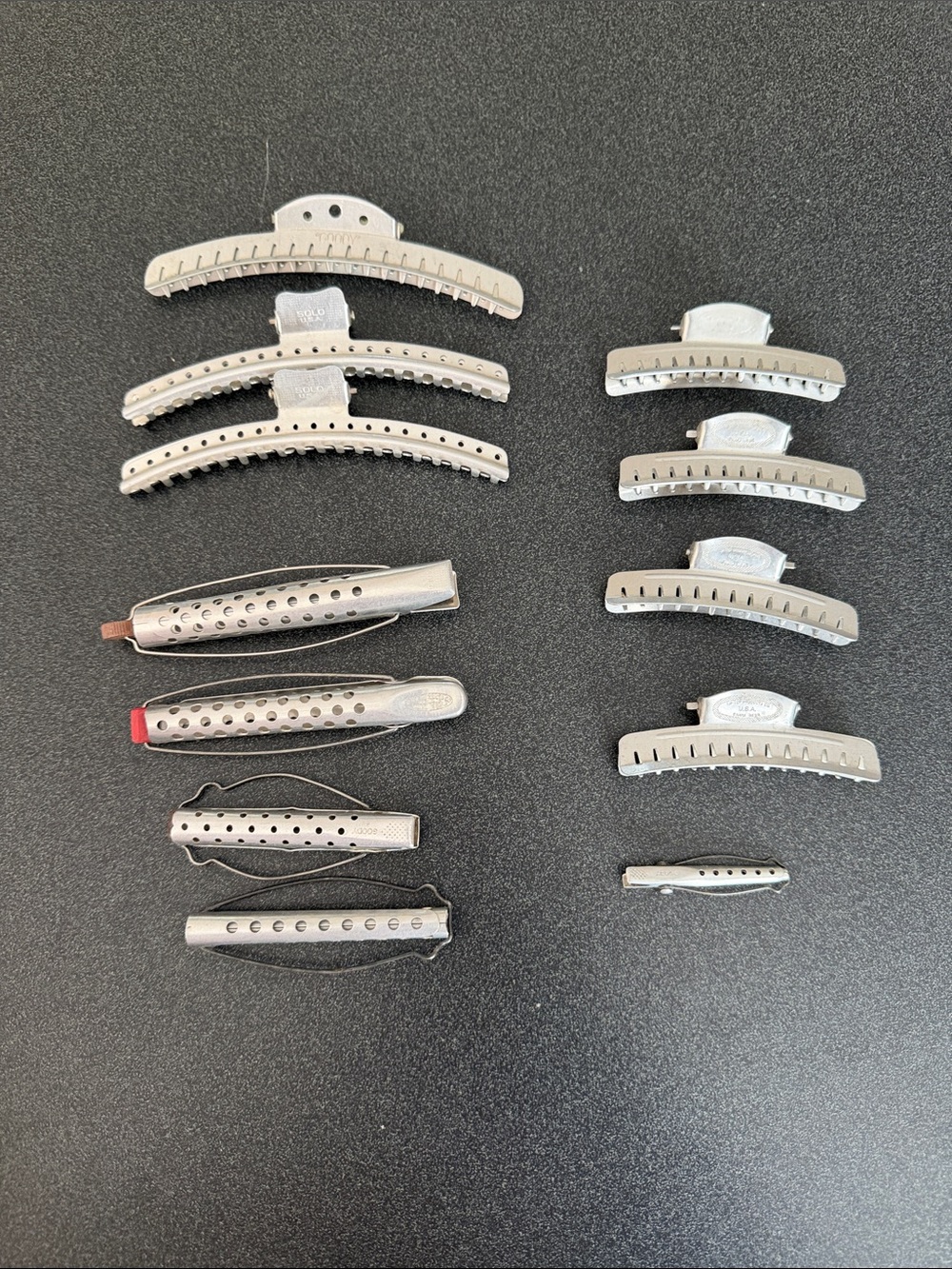 Vintage Aluminum Hair Clips  for Styling